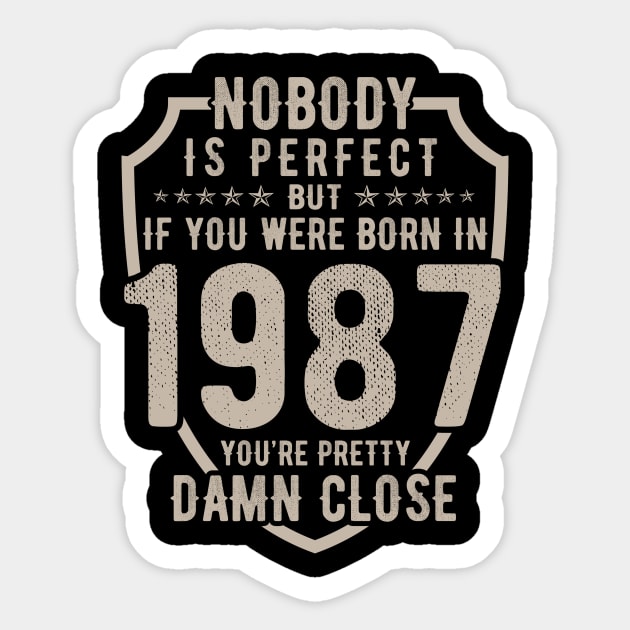 1987 Limited Edition 33 Years of Being Awesome Sticker by mo designs 95